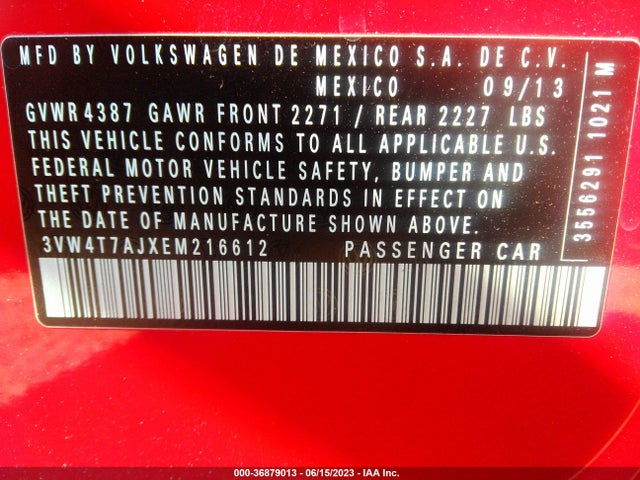 3VW4T7AJXEM216612 Volkswagen Jetta Sedan Gli