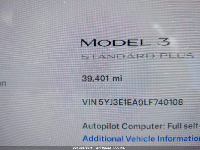 5YJ3E1EA9LF740108 Tesla Model 3 Standard Range