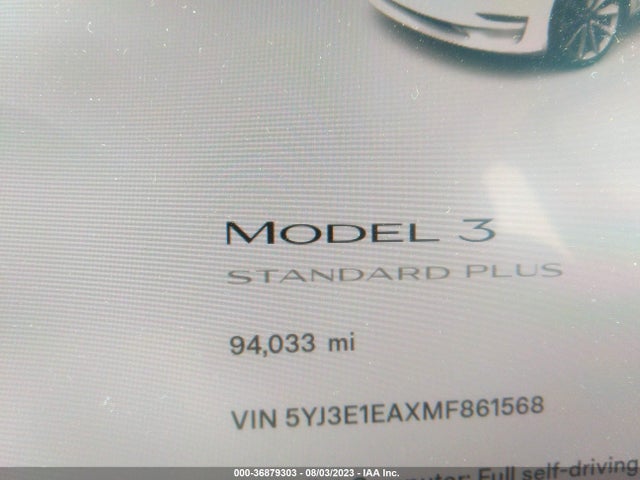 2021 Tesla 3, VIN: 5YJ3E1EAXMF861568