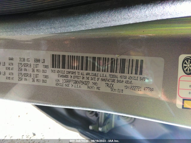 1C6RRFFG8KN794327 RAM 1500 Big Horn/lone Star