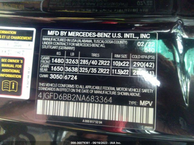 4JGFD6BB2NA683364 Mercedes-Benz Gle Amg Gle 53