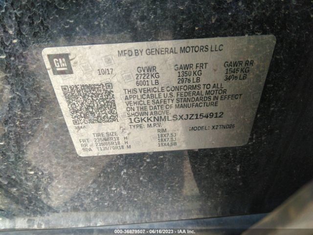 1GKKNMLSXJZ154912 GMC ACADIA SLT