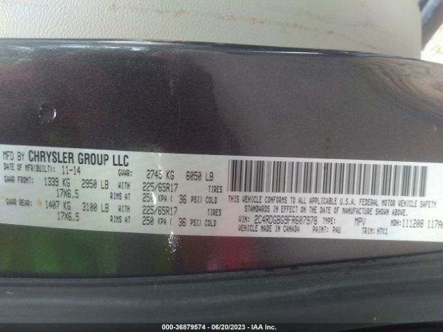 2C4RDGBG9FR607978 Dodge Grand Caravan American Value Pkg
