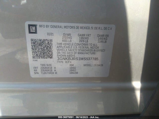 Chevrolet Blazer Lt 2021 3GNKBJRS1MS537785 Image 9