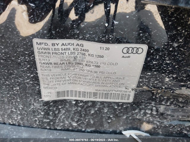 Audi Q5 Premium Plus 2021 WA1BAAFY7M2035616 Image 9
