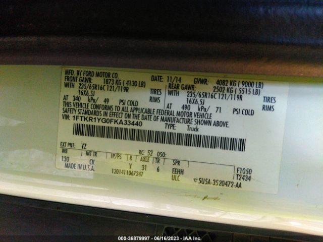 1FTKR1YG0FKA33440 Ford TRANSIT CARGO VAN