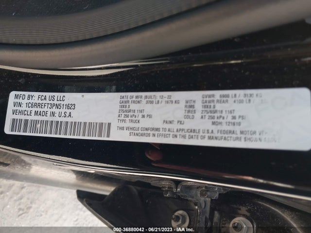 1C6RREFT3PN511623 RAM 1500 Big Horn