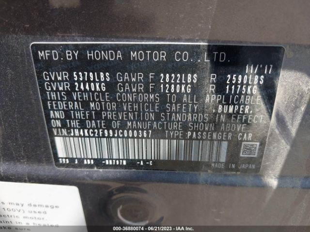 2018 ACURA RLX SPORT HYBRID JH4KC2F99JC000367 Photo 8