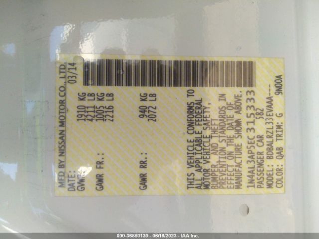 Nissan Altima 2.5 S 2014 1N4AL3AP5EC315333 Image 16
