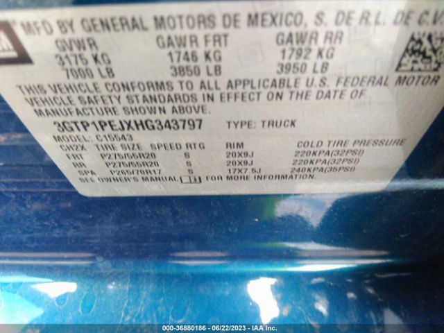 3GTP1PEJXHG343797 GMC Sierra 1500 Denali