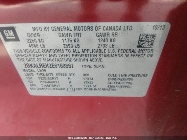 2GKALREK2E6163567 GMC Terrain Sle