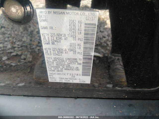 5N1AT2MT2JC735781 Nissan Rogue Sl