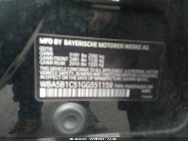 WBA5B1C51GG551159 BMW 5 Series 535i