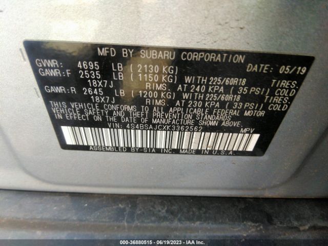 4S4BSAJCXK3362562 Subaru Outback Limited