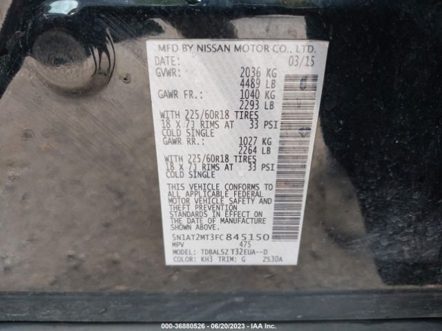 5N1AT2MT3FC845150 Nissan Rogue Sl