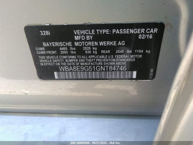WBA8E9G51GNT84746 BMW 3 Series 328i