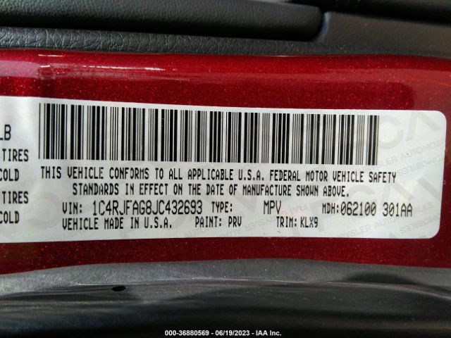 1C4RJFAG8JC432693 Jeep Grand Cherokee Altitude