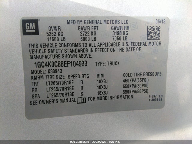 2014 Chevrolet Silverado 3500, VIN: 1GC4K0C88EF104933