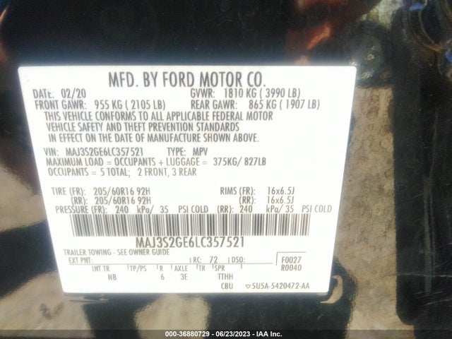 Ford Ecosport Se 2020 MAJ3S2GE6LC357521 Image 15