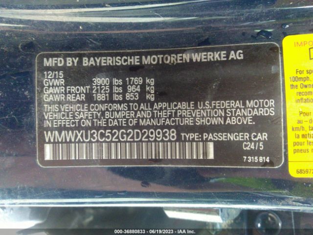 WMWXU3C52G2D29938 Mini Cooper Hardtop 4 Door S