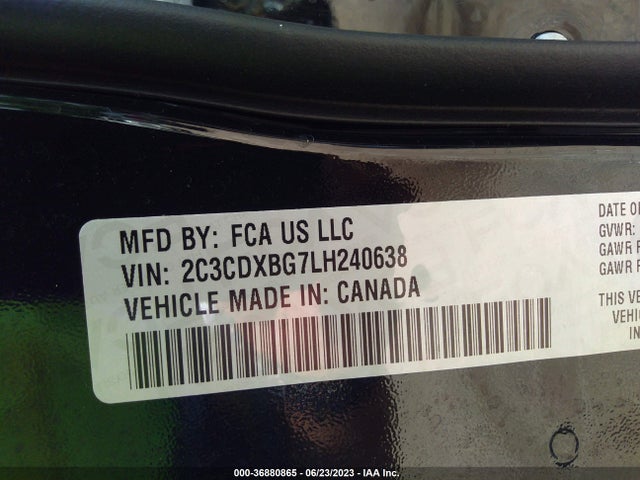 Dodge Charger Sxt 2020 2C3CDXBG7LH240638 Image 9