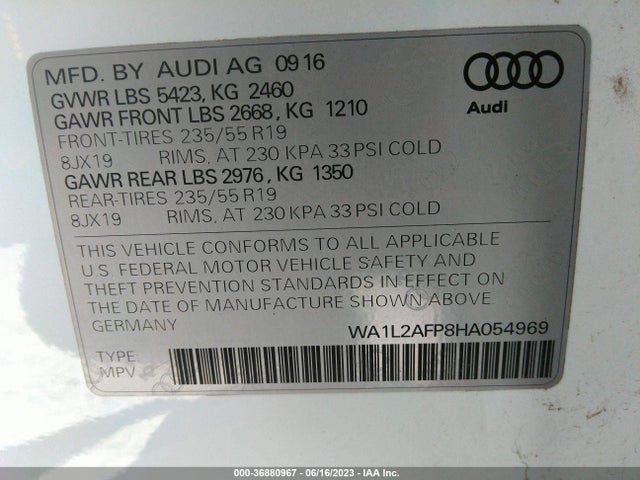 WA1L2AFP8HA054969 Audi Q5 Premium Plus