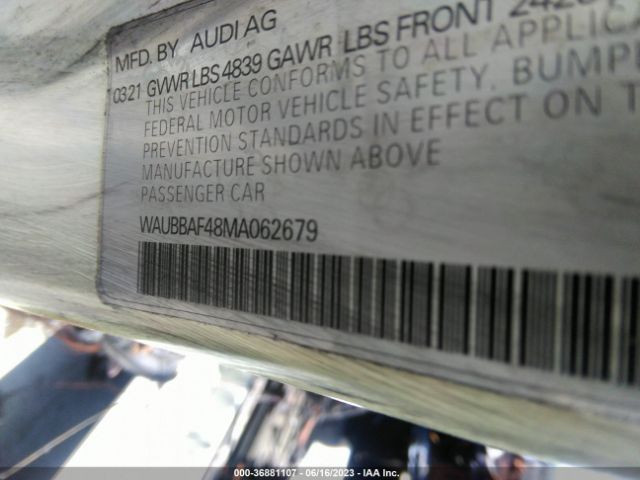 2021 AUDI A4 SEDAN WAUBBAF48MA062679 Photo 8