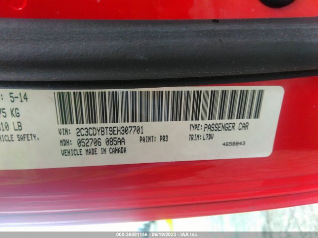 2C3CDYBT9EH307701 Dodge Challenger R/t