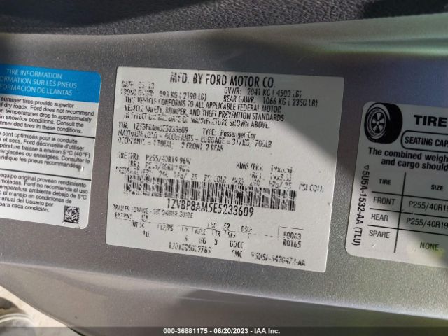 1ZVBP8AM5E5233609 Ford Mustang V6