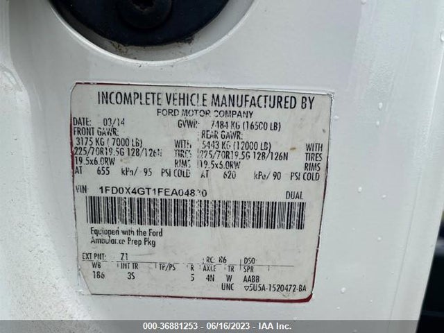 2015 Ford F-450, VIN: 1FD0X4GT1FEA04830