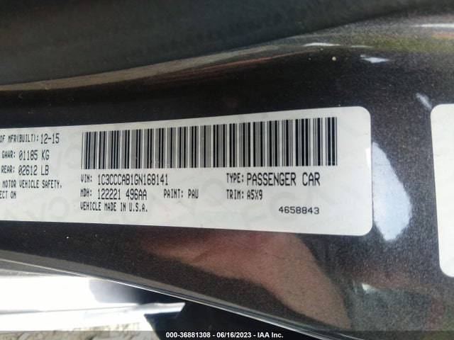 Chrysler 200 Limited 2016 1C3CCCAB1GN168141 Image 9