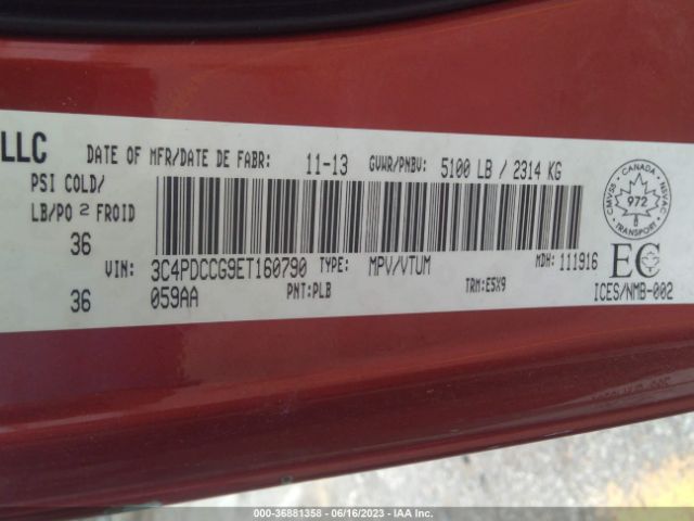 3C4PDCCG9ET160790 Dodge Journey Sxt