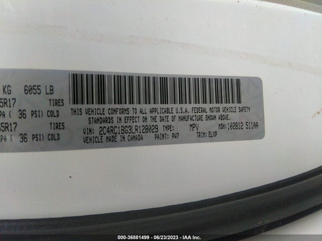2C4RC1BG3LR128029 Chrysler Pacifica Touring L