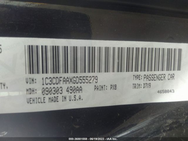1C3CDFAAXGD555279 Dodge DART SE