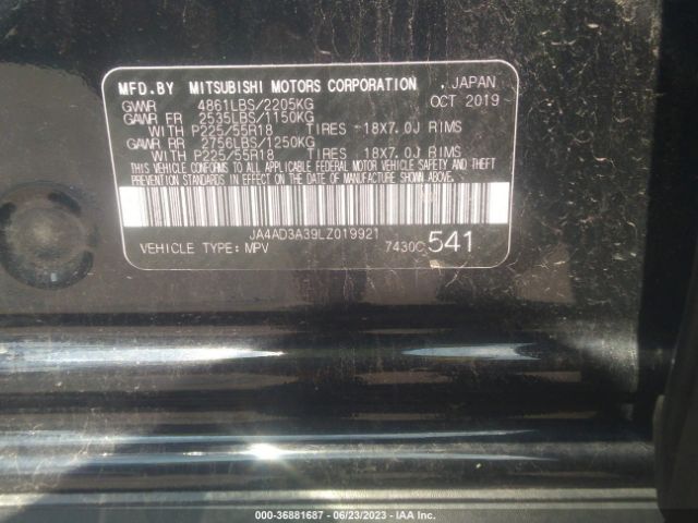 JA4AD3A39LZ019921 Mitsubishi Outlander Se/sel/le/sp