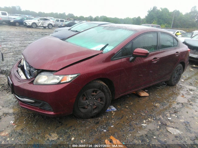 Honda Civic Sedan Lx 2014 2HGFB2F55EH546543 Image 2