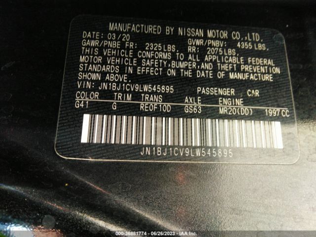 JN1BJ1CV9LW545895 Nissan Rogue Sport S