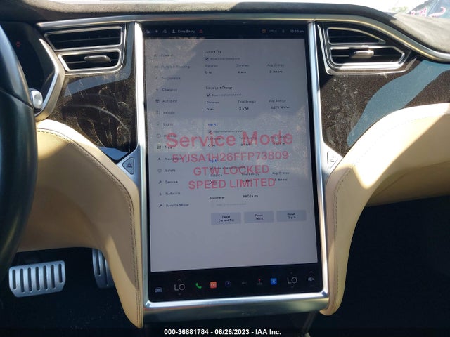 2015 TESLA MODEL S 85D/P85D/70D/90D/P90D VIN: 5YJSA1H26FFP73809