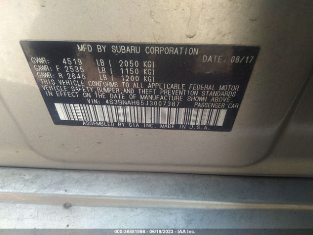 4S3BNAH65J3007387 Subaru Legacy Premium
