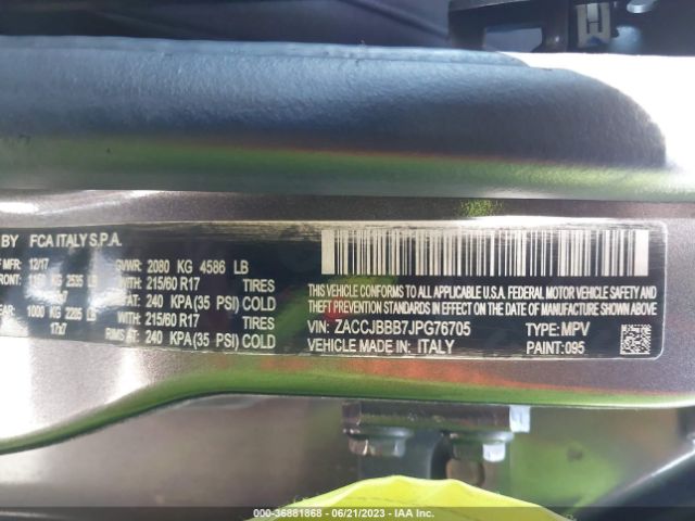 ZACCJBBB7JPG76705 Jeep Renegade Latitude