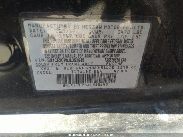 Nissan Versa Note Sv 2018 3N1CE2CP8JL353645 Image 11