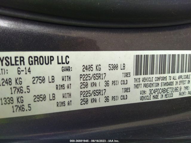 3C4PDCABXET310610 Dodge Journey American Value Pkg
