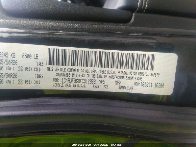 1C4RJFBG8FC912822 Jeep Grand Cherokee Limited