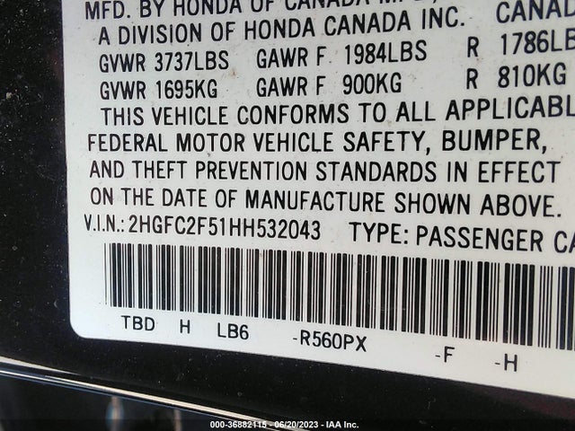 Honda Civic Sedan Lx 2017 2HGFC2F51HH532043 Image 16