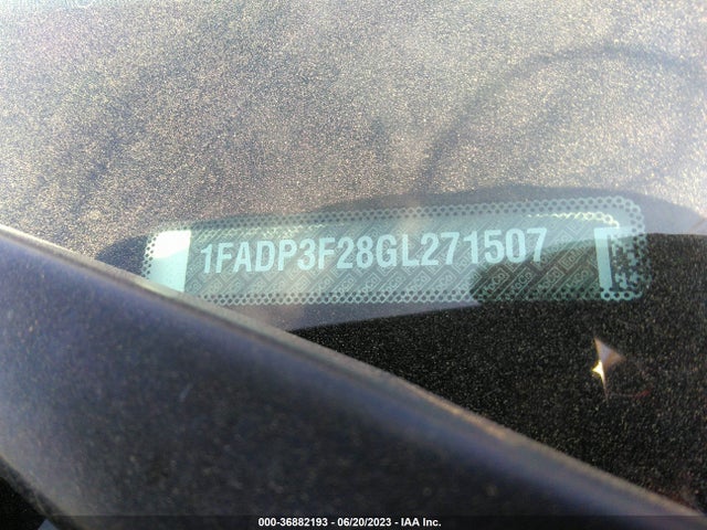 2016 FORD FOCUS SE VIN: 1FADP3F28GL271507