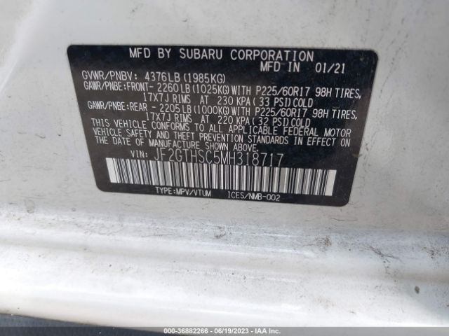 JF2GTHSC5MH318717 Subaru Crosstrek Sport