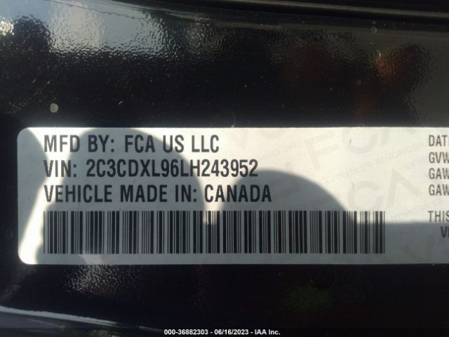 2C3CDXL96LH243952 Dodge Charger Srt Hellcat