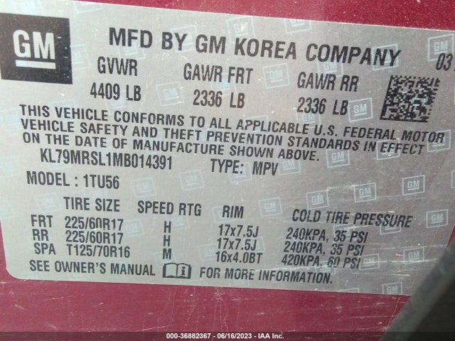 Chevrolet Trailblazer Lt 2021 KL79MRSL1MB014391 Image 9