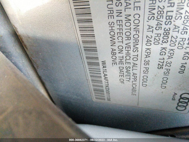 WA1LAAF77KD001138 Audi Q7 Premium Plus