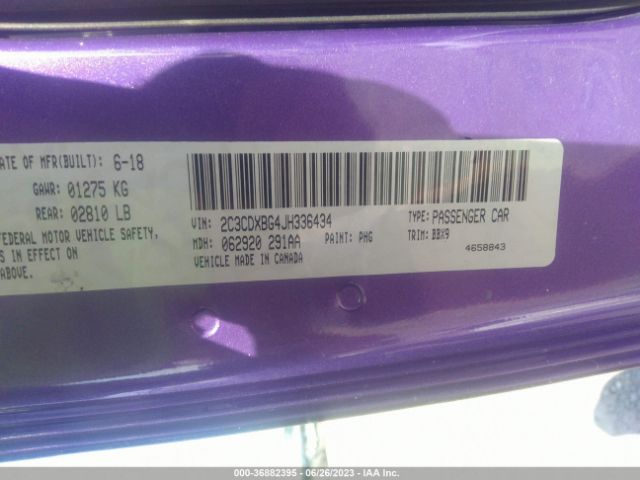 2C3CDXBG4JH336434 Dodge Charger Sxt
